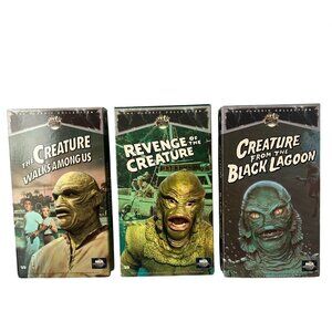Boxed Set of 3 Creature From the Black Lagoon Revenge of the Creature VHS Tapes